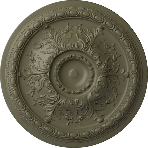 Ekena Millwork Stockport Ceiling Medallion (Fits Canopies up to 6 1/4"), Hnd-Painted Spartan Stone, 28"OD x 2 3/4"P CM28STSSF - main
